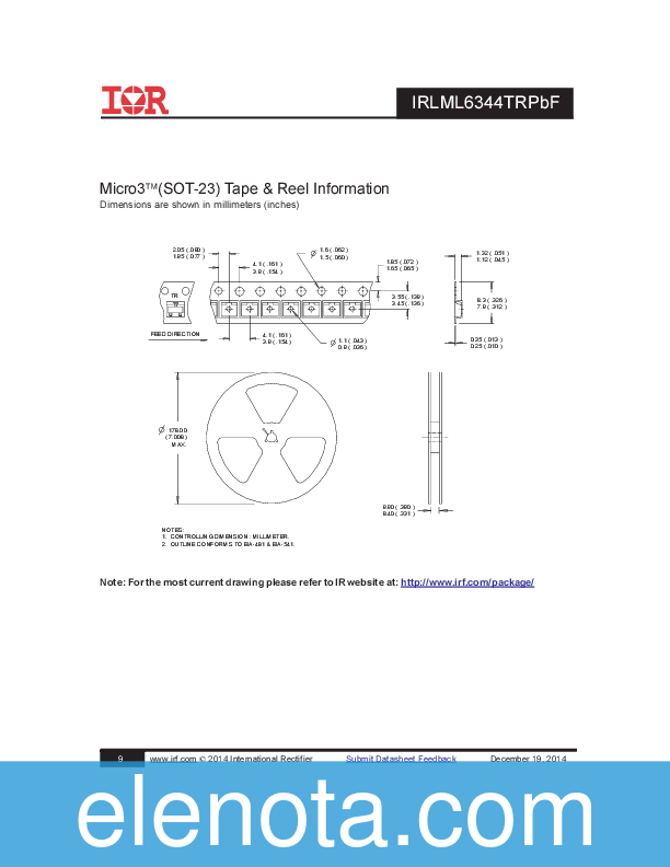 IRLML6344 Datasheet PDF (205 KB) IRF International Rectifier | Pobierz ...