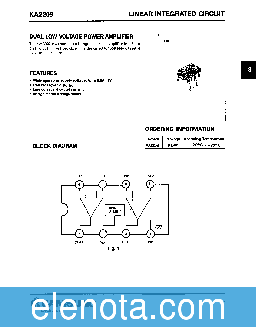 KA2209 Datasheet PDF (110 KB) Samsung | Pobierz z Elenota.pl