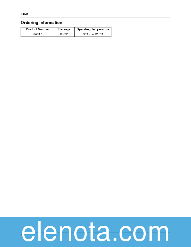 KA317 Datasheet PDF (50 KB) Fairchild | Pobierz z Elenota.pl