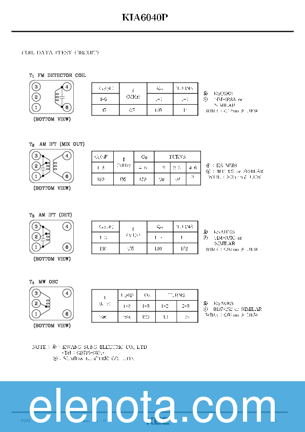 KIA6040P Datasheet PDF (539 KB) KEC | Pobierz z Elenota.pl