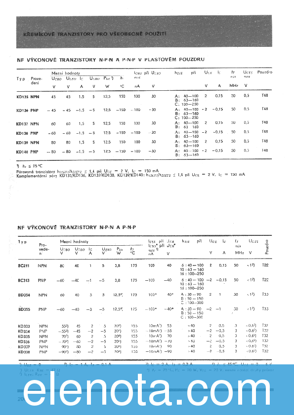 KU611 Datasheet PDF (1.87 MB) Tesla | Pobierz z Elenota.pl