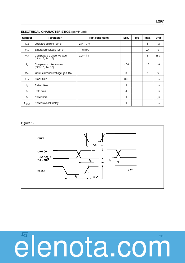 L297 Datasheet PDF (165 KB) STMicroelectronics | Pobierz z Elenota.pl