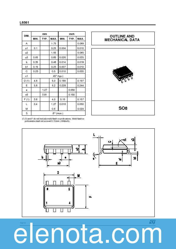 L6561D Datasheet PDF (116 KB) STMicroelectronics | Pobierz z Elenota.pl