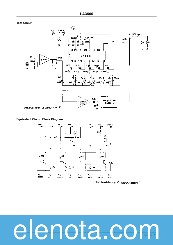 LA3600 Datasheet PDF (262 KB) Sanyo | Pobierz z Elenota.pl