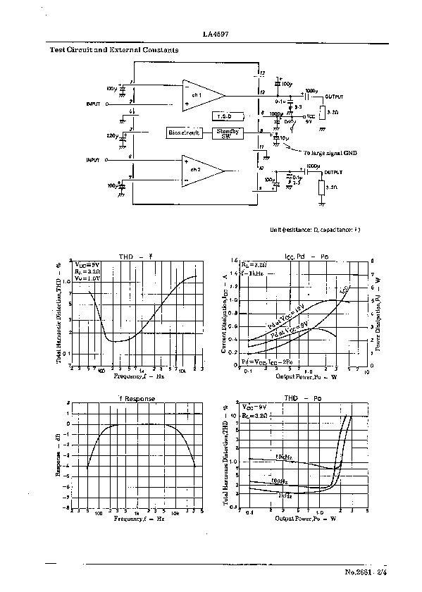 LA4597 Datasheet PDF (100 KB) Sanyo | Pobierz z Elenota.pl