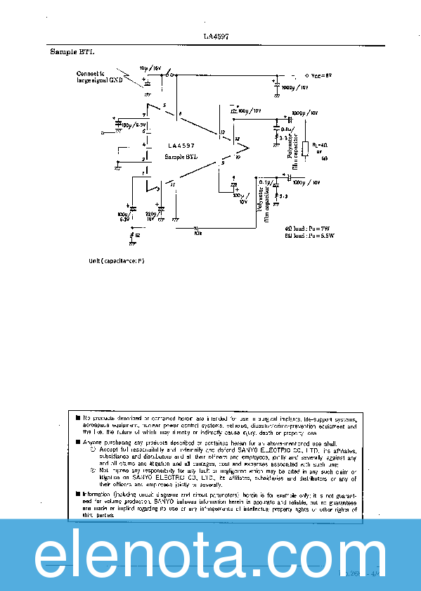 LA4597 Datasheet PDF (100 KB) Sanyo | Pobierz z Elenota.pl