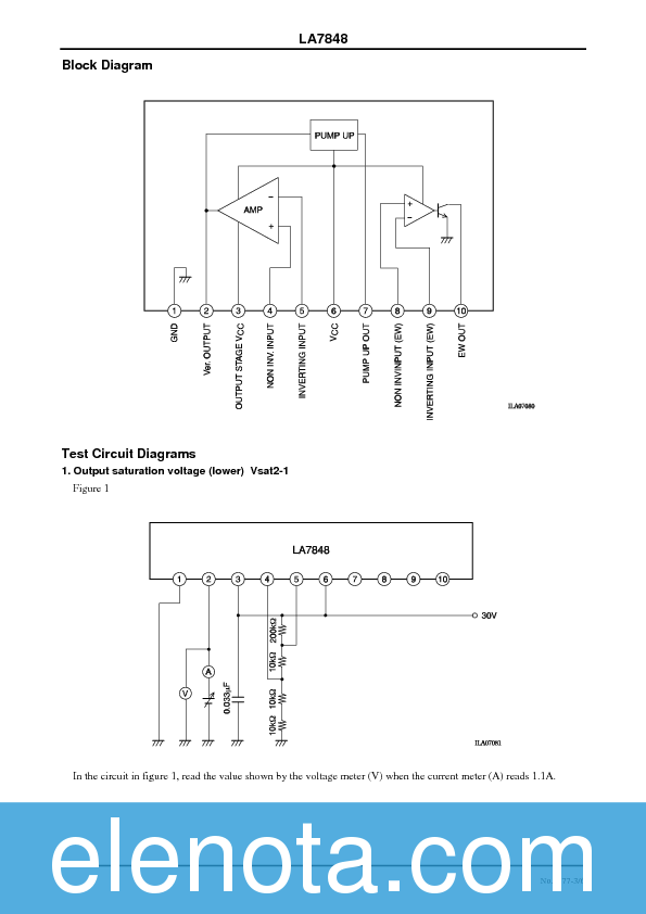 LA7848 Datasheet PDF (282 KB) Sanyo | Pobierz z Elenota.pl