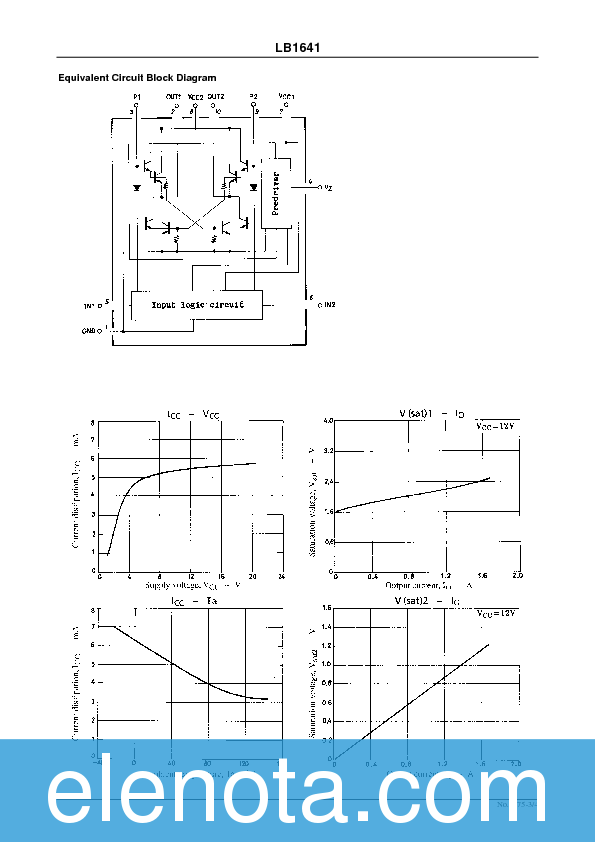 LB1641 Datasheet PDF (66 KB) Sanyo | Pobierz z Elenota.pl