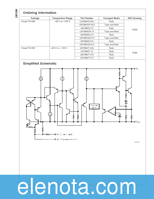LM1084 Datasheet PDF (751 KB) National Semiconductor | Pobierz z Elenota.pl