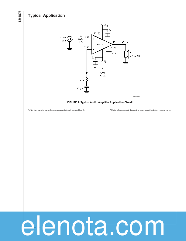 LM1876 Datasheet PDF (702 KB) National Semiconductor | Pobierz z Elenota.pl