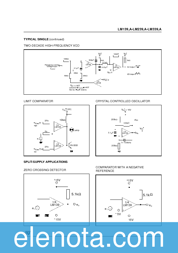LM239 Datasheet PDF (91 KB) STMicroelectronics | Pobierz z Elenota.pl
