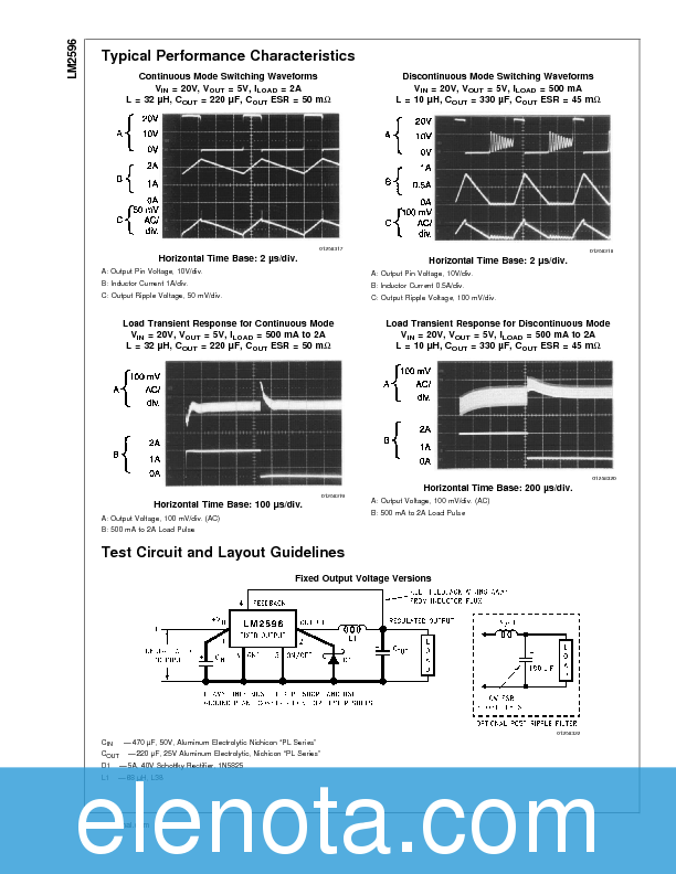 LM2596 Datasheet PDF (736 KB) National Semiconductor | Pobierz z Elenota.pl