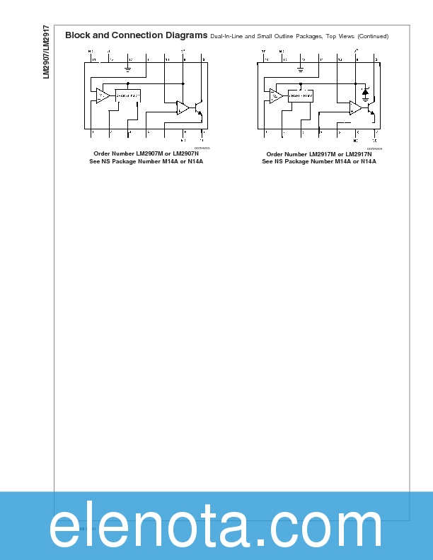 LM2907 Datasheet PDF (712 KB) National Semiconductor | Pobierz z Elenota.pl