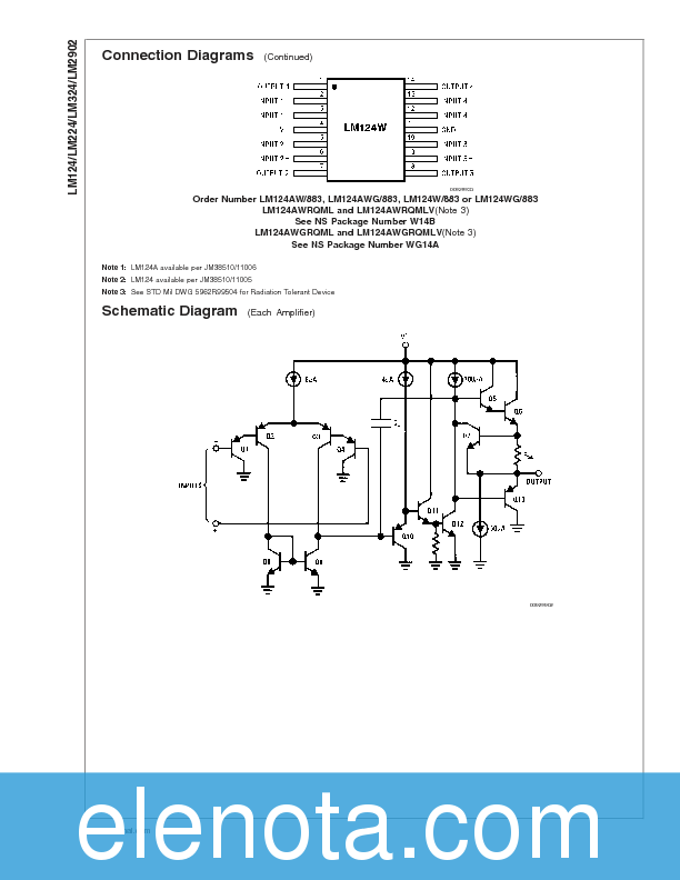 LM324 Datasheet PDF (530 KB) National Semiconductor | Pobierz z Elenota.pl