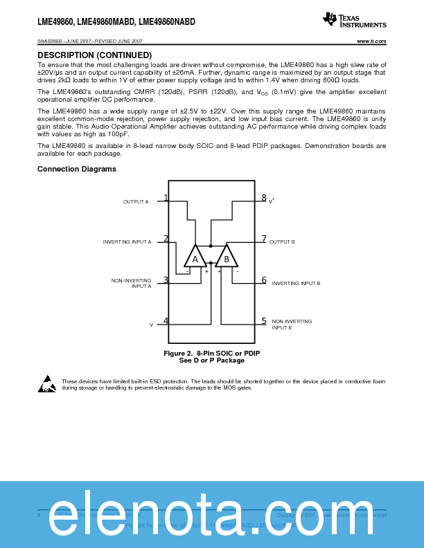 LME49860 Datasheet PDF (1.65 MB) Texas Instruments | Pobierz z Elenota.pl