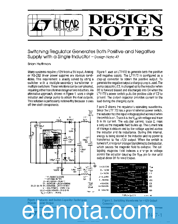LT1172 Datasheet PDF (250 KB) Linear Technology | Pobierz z Elenota.pl