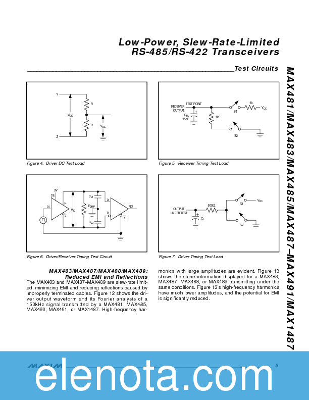 MAX485/MAX487 Datasheet PDF (161 KB) Maxim | Pobierz z Elenota.pl