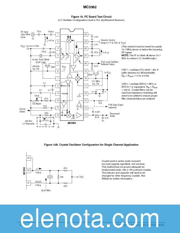 MC3362 Datasheet PDF (396 KB) Motorola | Pobierz z Elenota.pl