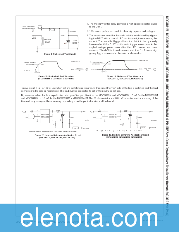 MOC3042-M Datasheet PDF (520 KB) Fairchild | Pobierz z Elenota.pl