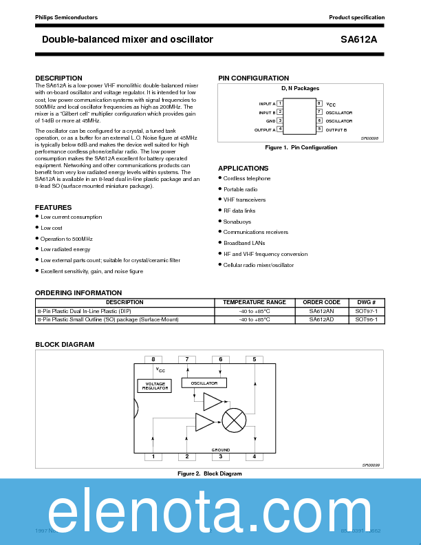 NE612 Datasheet PDF (119 KB) Philips | Pobierz z Elenota.pl