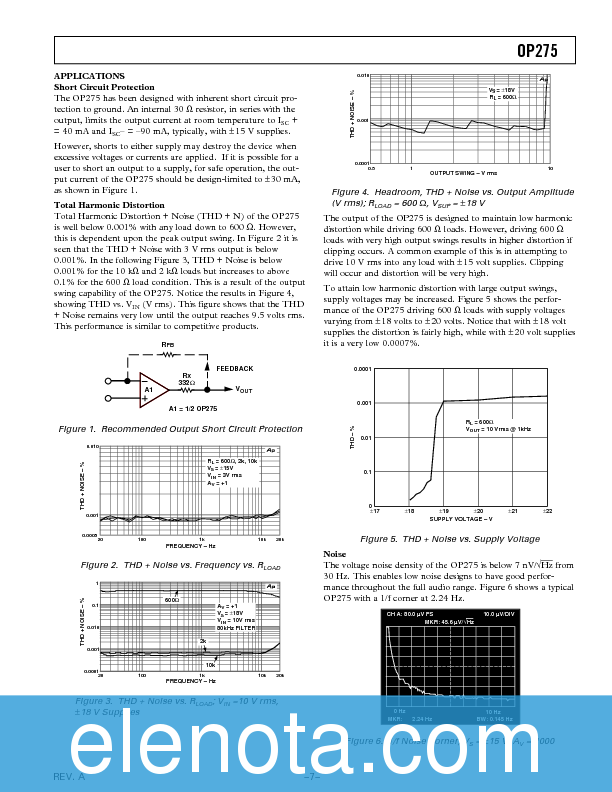 OP275 Datasheet PDF (189 KB) Analog Devices | Pobierz z Elenota.pl