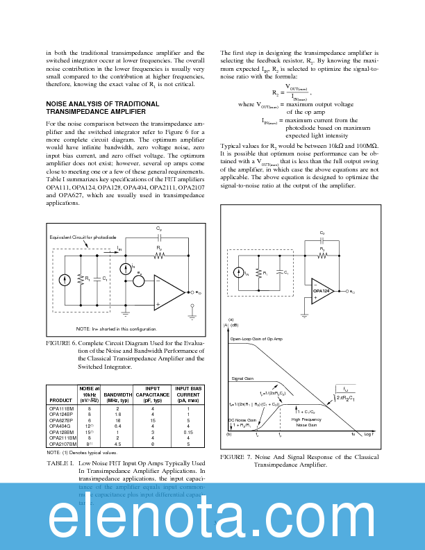 OPA2107 Datasheet PDF (67 KB) Burr-Brown | Pobierz z Elenota.pl
