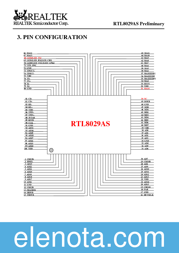 RTL8029AS Datasheet PDF (932 KB) others | Pobierz z Elenota.pl