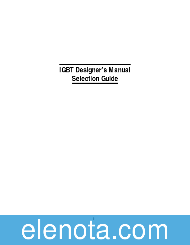 SELECTION GUIDE Datasheet PDF (29 KB) International Rectifier Pobierz