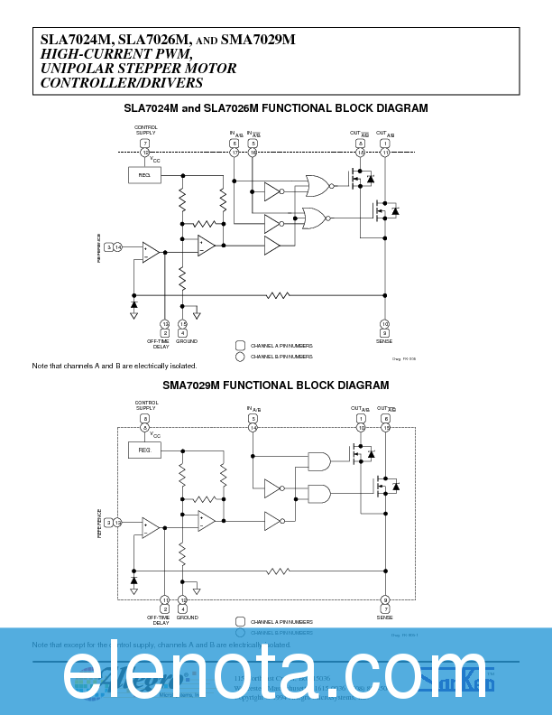 SLA7024M Datasheet PDF (205 KB) Allegro | Pobierz z Elenota.pl