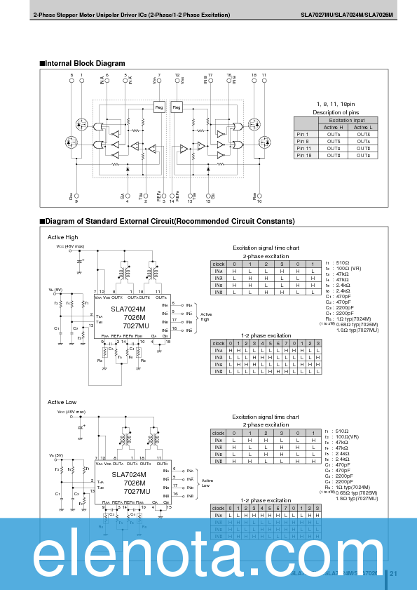 SLA7024M Datasheet PDF (74 KB) Sanken | Pobierz z Elenota.pl