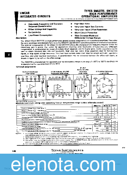Texas Instruments SN72770N