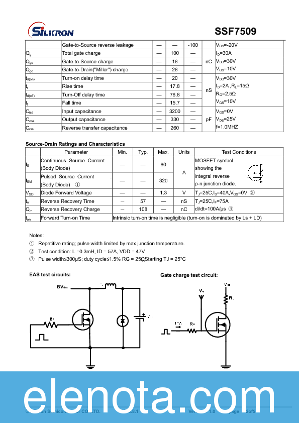 SSF7509 Datasheet PDF (512 KB) Silikron Semiconductor | Pobierz z ...