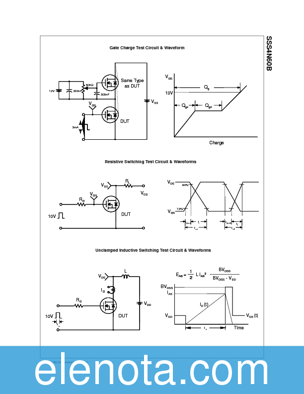 SSS4N60B Datasheet PDF (674 KB) Fairchild | Pobierz z Elenota.pl