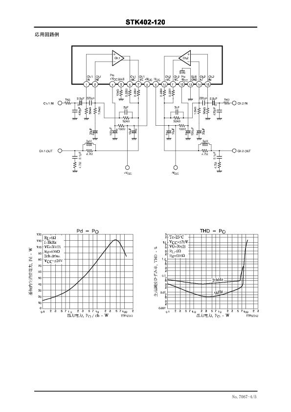 STK402-120 Datasheet PDF (234 KB) Sanyo | Pobierz z Elenota.pl