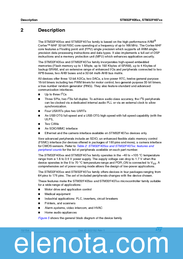 STM32F407VGT6 Datasheet PDF (1.83 MB) STMicroelectronics | Pobierz z ...