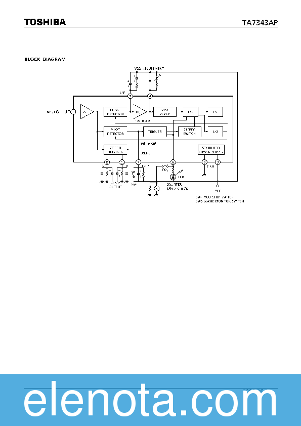 TA7343AP Datasheet PDF (379 KB) Toshiba | Pobierz z Elenota.pl