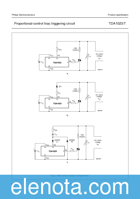 TDA1023 Datasheet PDF (267 KB) Philips | Pobierz z Elenota.pl