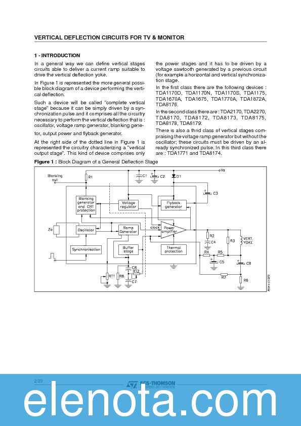 TDA1170D Datasheet PDF (811 KB) STMicroelectronics | Pobierz z Elenota.pl