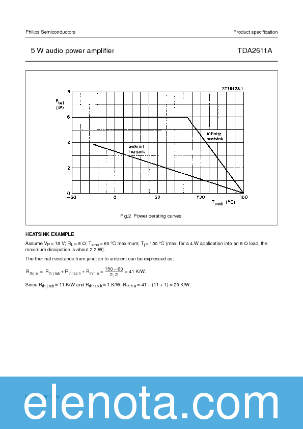 TDA2611A Datasheet PDF (250 KB) Philips | Pobierz z Elenota.pl