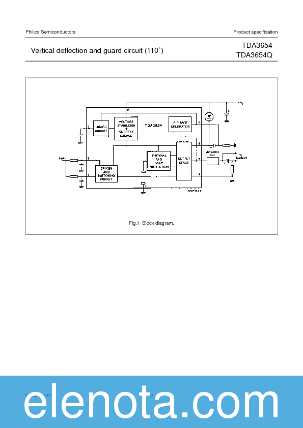 TDA3654 Datasheet PDF (112 KB) Philips | Pobierz z Elenota.pl