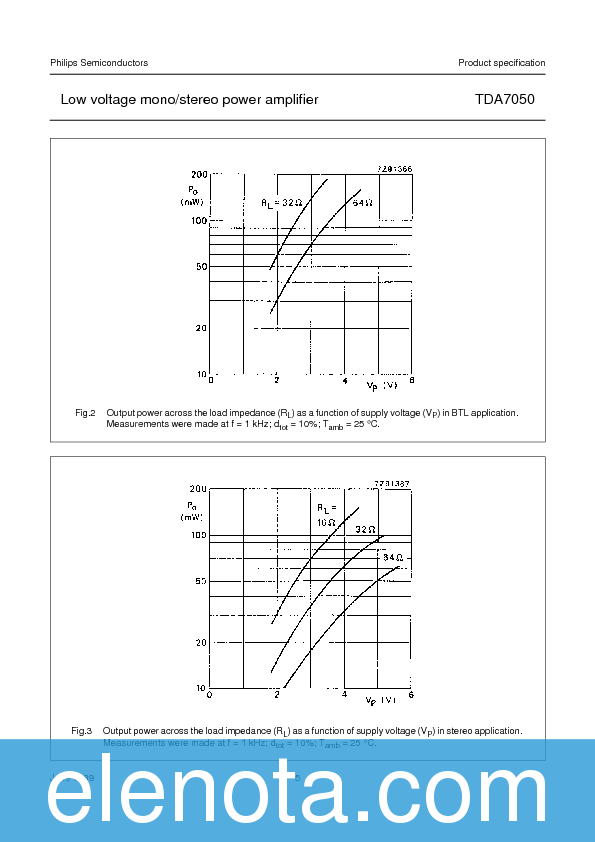 TDA7050 Datasheet PDF (53 KB) Philips | Pobierz z Elenota.pl