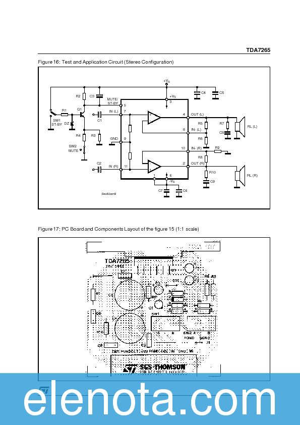 TDA7265 Datasheet PDF (165 KB) STMicroelectronics | Pobierz z Elenota.pl