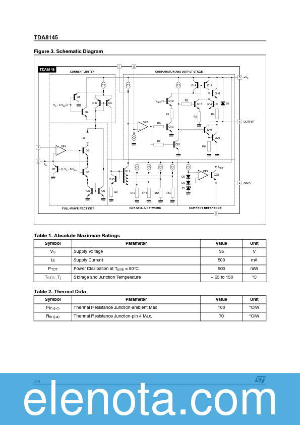 TDA8145 Datasheet PDF (128 KB) STMicroelectronics | Pobierz z Elenota.pl