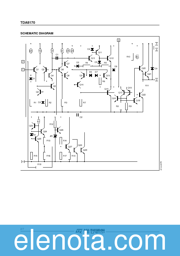TDA8170 Datasheet PDF (109 KB) STMicroelectronics | Pobierz z Elenota.pl