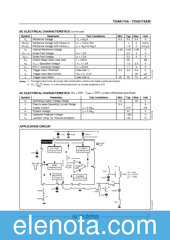 TDA8174AW Datasheet PDF (62 KB) STMicroelectronics | Pobierz z Elenota.pl