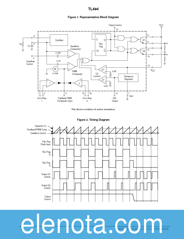 TL494CN Datasheet PDF (201 KB) Motorola | Pobierz z Elenota.pl