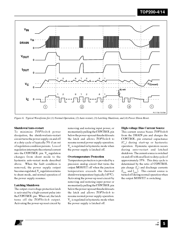 TOP202 Datasheet PDF (161 KB) Power Integrations | Pobierz z Elenota.pl