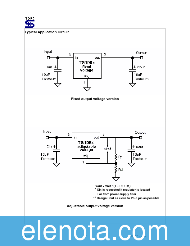 TS1084 Datasheet PDF (141 KB) TSC | Pobierz z Elenota.pl