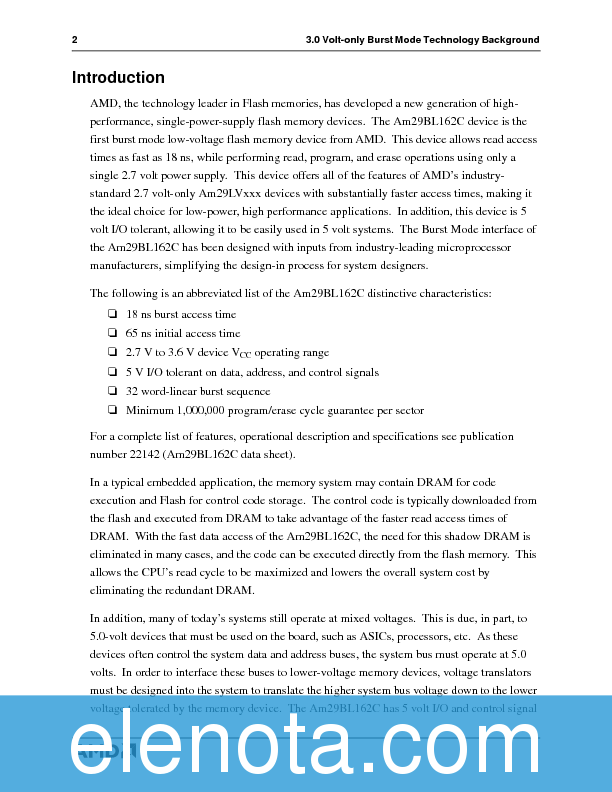 TECHNOLOGY BACKGROUND Datasheet PDF (73 KB) AMD | Pobierz z Elenota.pl