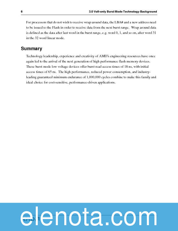 TECHNOLOGY BACKGROUND Datasheet PDF (73 KB) AMD | Pobierz z Elenota.pl